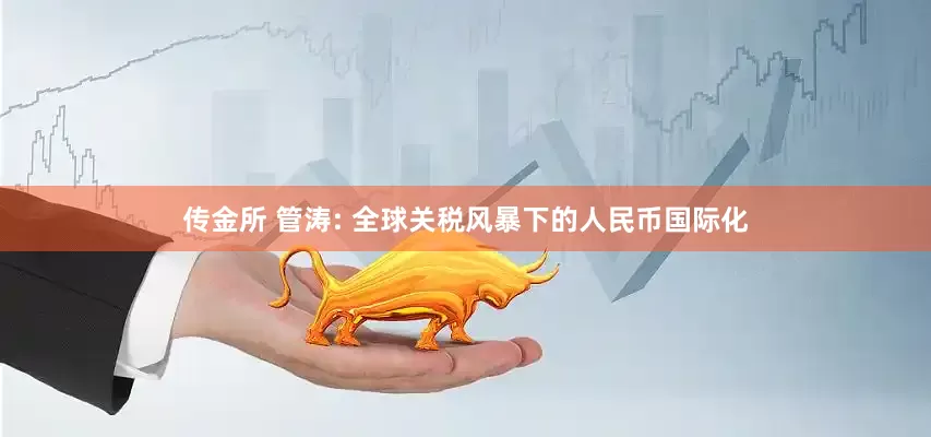 传金所 管涛: 全球关税风暴下的人民币国际化